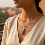 Load image into Gallery viewer, Colgante de amatista en plata 925 para mujer | Joyería con piedras preciosas