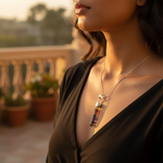 将图像加载到图库查看器中, Silver Fluorite Pendant | Natural Gemstone Jewelry for Women