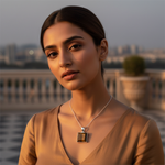 Load image into Gallery viewer, Colgante cuadrado de ojo de tigre en plata 925 para mujer | Joyería con piedras preciosas