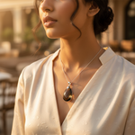 将图像加载到图库查看器中, 925银烟晶水滴吊坠 | 女士珠宝礼品