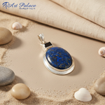 Load image into Gallery viewer, 925 Silver Lapis Lazuli Pendant for Women | Gemstone Jewelry