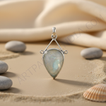 Load image into Gallery viewer, 925 Silver Moonstone Teardrop Pendant | Women's Jewelry Gift