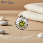 Load image into Gallery viewer, 925 Silver Peridot Pendant for Women | Gemstone Jewelry Gift