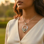 Load image into Gallery viewer, 925 Silver Citrine Gemstone Pendant | Statement Jewelry for Women