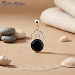 Load image into Gallery viewer, 925 Silver Black Onyx Pendant for Women | Modern Jewelry