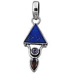 Load image into Gallery viewer, 925 Silver Lapis Garnet Pendant for Women | Gemstone Jewelry