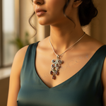 Load image into Gallery viewer, 925 Silver Garnet Pendant Necklace for Women | Gift Jewelry