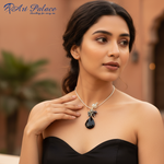 Load image into Gallery viewer, 925 Silver Black Onyx Pearl Pendant for Women | Daily Wear Gift