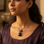Load image into Gallery viewer, 925 Silver Black Onyx Pearl Pendant for Women | Daily Wear Gift