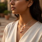 将图像加载到图库查看器中, Silver Pearl & Pink Tourmaline Pendant | Women's Jewelry Gift