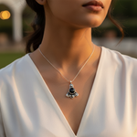 Load image into Gallery viewer, 925 Silver Black Gemstone Pendant for Women | Daily Wear Jewelry