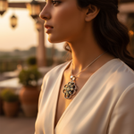 Load image into Gallery viewer, 925 Silver Citrine Pendant | Floral Gemstone Jewelry for Women