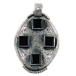 Load image into Gallery viewer, 925 Silver Onyx Pendant for Women | Statement Jewelry