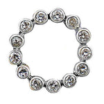 Load image into Gallery viewer, 925 Silver Diamond Circle Pendant Necklace for Women