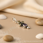 Load image into Gallery viewer, Colgante de citrino y amatista en plata 925 para mujer | Joyería con piedras preciosas