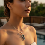 Load image into Gallery viewer, 925 Silver Citrine & Amethyst Pendant for Women | Gemstone Jewelry