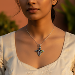 将图像加载到图库查看器中, 925 Silver Multi Gemstone Pendant for Women | Daily Wear Jewelry