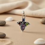 将图像加载到图库查看器中, 925 Silver Multi Gemstone Pendant for Women | Daily Wear Jewelry