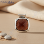 Load image into Gallery viewer, Silver Gemstone Pendant for Women | Brown Faceted Jewelry Gift