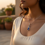 Load image into Gallery viewer, 925 Silver Blue Stone Pendant for Women | Daily Wear Necklace