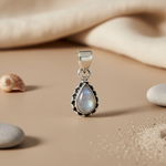 将图像加载到图库查看器中, 925 Silver Moonstone Teardrop Pendant for Women | Gemstone Jewelry