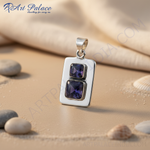 Load image into Gallery viewer, 925 Silver Blue Gemstone Pendant for Women | Daily Wear Gift