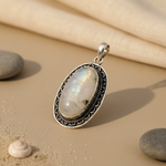将图像加载到图库查看器中, 925 Silver Moonstone Pendant for Women | Gemstone Jewelry Gift