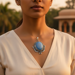 Load image into Gallery viewer, 925 Sterling Silver Blue Gemstone Pendant for Women | Gift Jewelry