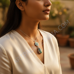 Load image into Gallery viewer, 925 Silver Turquoise Teardrop Pendant for Women | Gemstone Jewelry