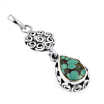 将图像加载到图库查看器中, 925 Silver Turquoise Teardrop Pendant for Women | Gemstone Jewelry