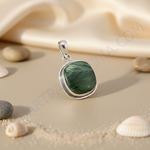 Load image into Gallery viewer, Silver Serpentine Pendant for Women | Gemstone Jewelry