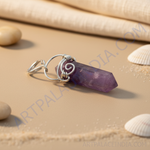 Load image into Gallery viewer, Colgante de cristal de amatista de plata para mujer | Joyería con piedras preciosas