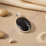Load image into Gallery viewer, 925 Silver Black Agate Pendant for Women | Gemstone Jewelry