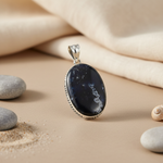 Load image into Gallery viewer, 925 Silver Black Agate Pendant for Women | Gemstone Jewelry