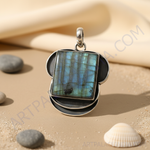 Load image into Gallery viewer, 925 Silver Labradorite Pendant for Women | Gemstone Jewelry Gift