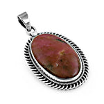 Load image into Gallery viewer, 925 Sterling Silver Rhodonite Pendant for Women | Gemstone Jewelry