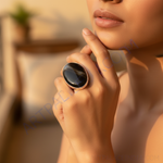 Load image into Gallery viewer, Anillo de ónix de plata para mujer | Regalo de joyería con piedras preciosas