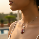 Load image into Gallery viewer, 925 Silver Carnelian Teardrop Pendant | Gemstone Jewelry