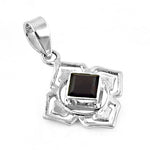 Load image into Gallery viewer, 925 Silver Black Onyx Flower Pendant for Women | Gift