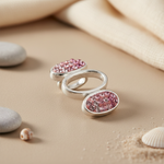 将图像加载到图库查看器中, Silver Crystal Oval Ring for Women | Gift Jewelry