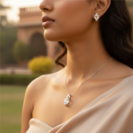 将图像加载到图库查看器中, Silver Crystal Pendant | Women's Daily Wear Jewelry