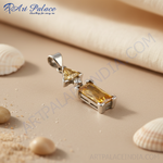 Load image into Gallery viewer, 925 Silver Citrine Pendant for Women | Gemstone Jewelry