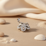 将图像加载到图库查看器中, 925 Silver Flower Pendant Necklace | Diamond Pave Jewelry