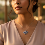 Load image into Gallery viewer, 925 Silver Blue Sapphire Leaf Pendant for Women | Gift