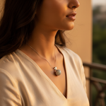 Load image into Gallery viewer, Silver Crystal Pave Round Pendant | Women's Jewelry Gift