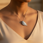 Load image into Gallery viewer, Silver Baguette and Round Cut Diamond Pendant for Women