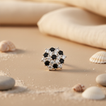 Load image into Gallery viewer, 925 Silver Black & White Stone Stud Earrings | Women's Jewelry