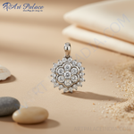 Load image into Gallery viewer, Colgante de flor de plata con circonitas cúbicas | Regalo para mujer