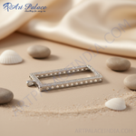 Load image into Gallery viewer, 925 Silver Rectangle Pendant Frame for Women | DIY Jewelry