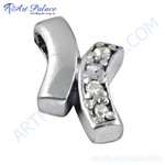 Load image into Gallery viewer, 925 silver charm pendant with sparkling diamonds, a timeless piece of jewelry